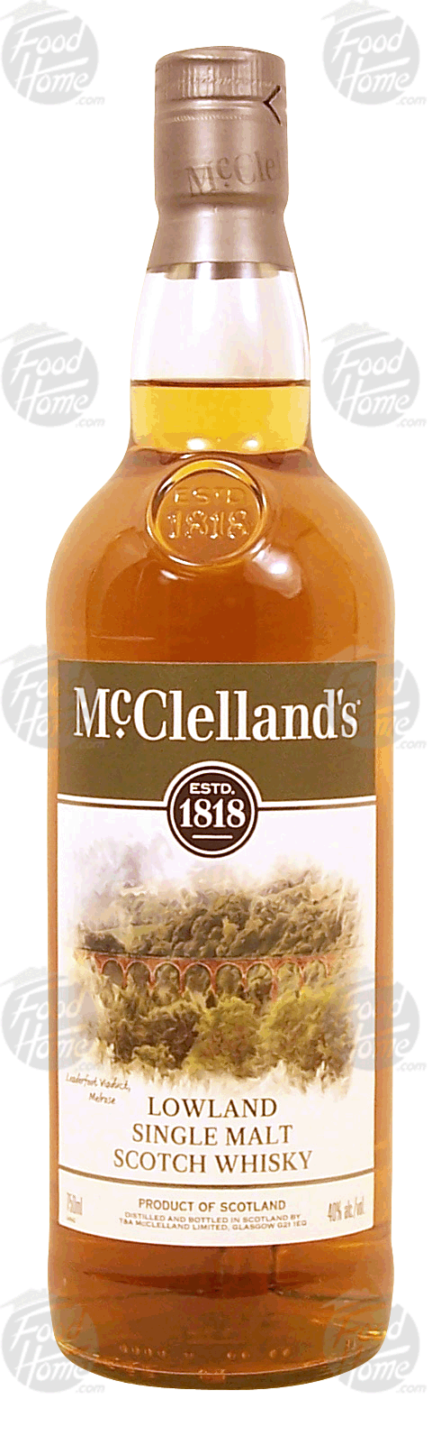 McClelland's lowland single malt scotch whisky, 40% alc. by vol. Full-Size Picture